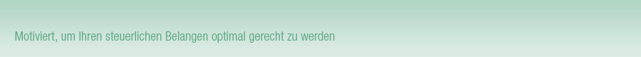 Motiviert, um Ihren steuerlichen Belangen optimal gerecht zu werden